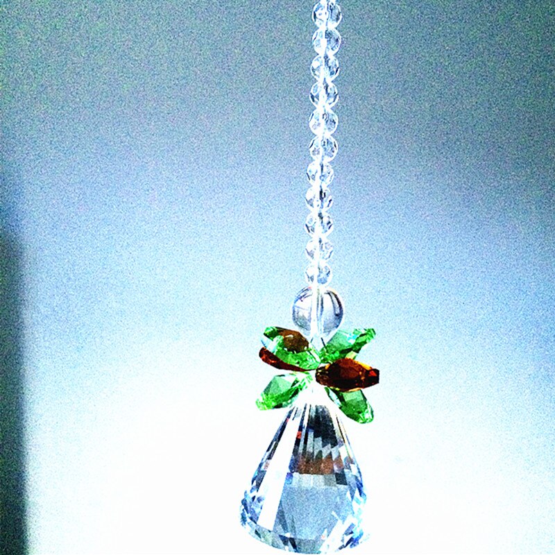 160mm ( höjd) blått glas kristallkrona delar, suncatcher prisma hängen bröllop/ heminredning,