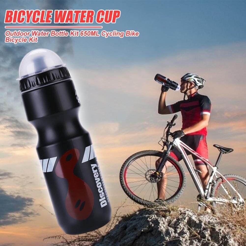 1 st 750 ml mountainbike cykel vatten drink fles med outd utomhus sport vatten drinkware draagbare fles ketel plast hållare  c1 t 4