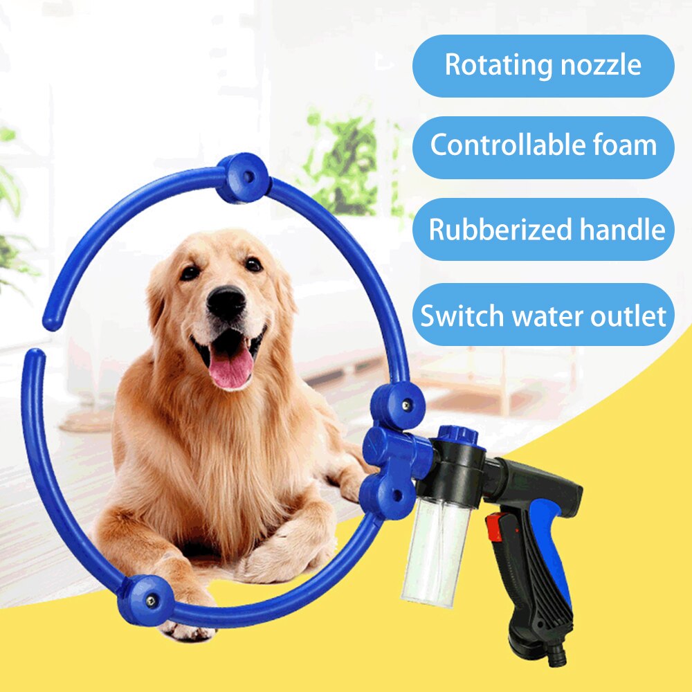 Pet Hond Kat Douche Tool 360 Wassen Sproeiers Ring-Vormige Quick Bad Schoonmaken Wassen Bad Sproeiers Dierbenodigdheden Baden tool