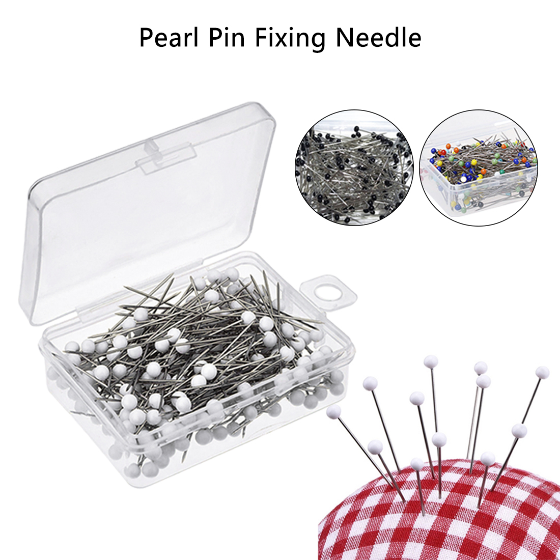 Épingles à coudre tête ronde | Aiguille en perles, épingle à vêtements, 100 pièces 37mm bricolage décoration artisanat accessoires de couture