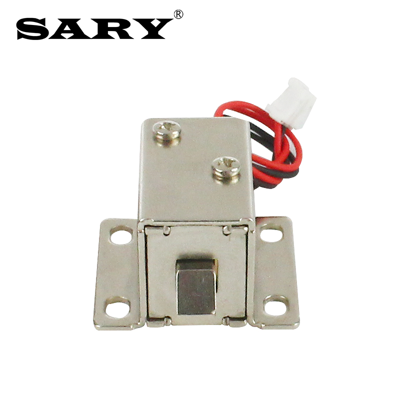 Small electromagnetic lock DC6V 12V mini electric bolt lock Release Assembly Solenoid Access Control Electric lock: Gold