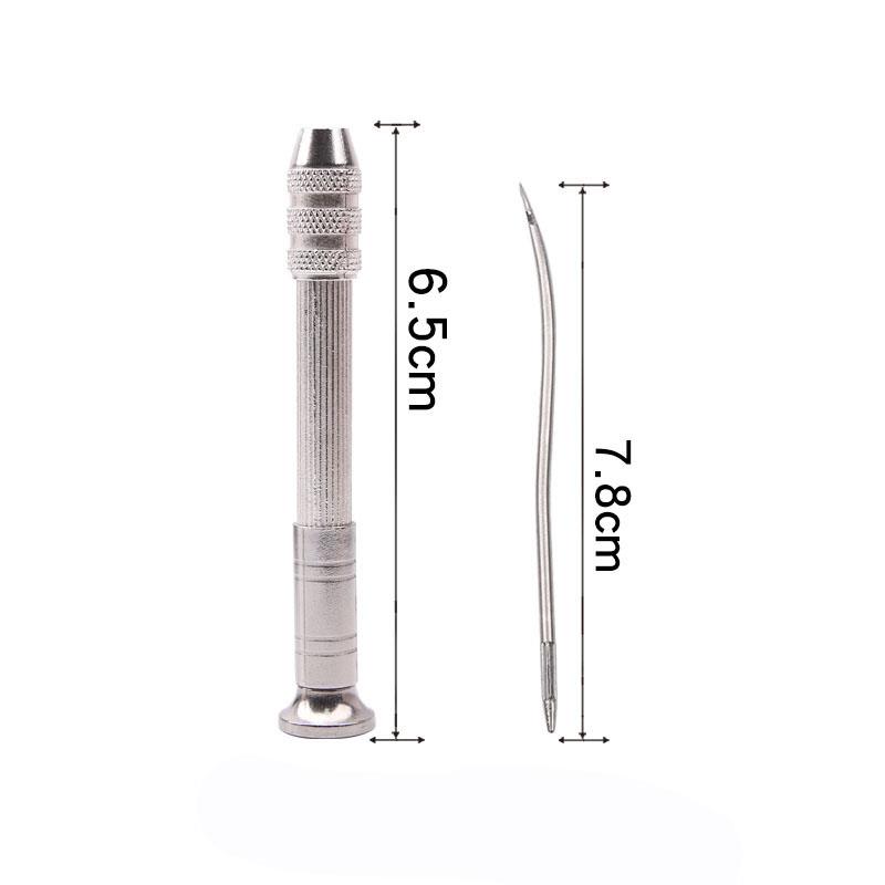 Leather Sewing Kit Hand Stitcher DIY Leather Sewing Awl Needle Set Leather Punch Hole Tent Shoes Repairing Tool: light green