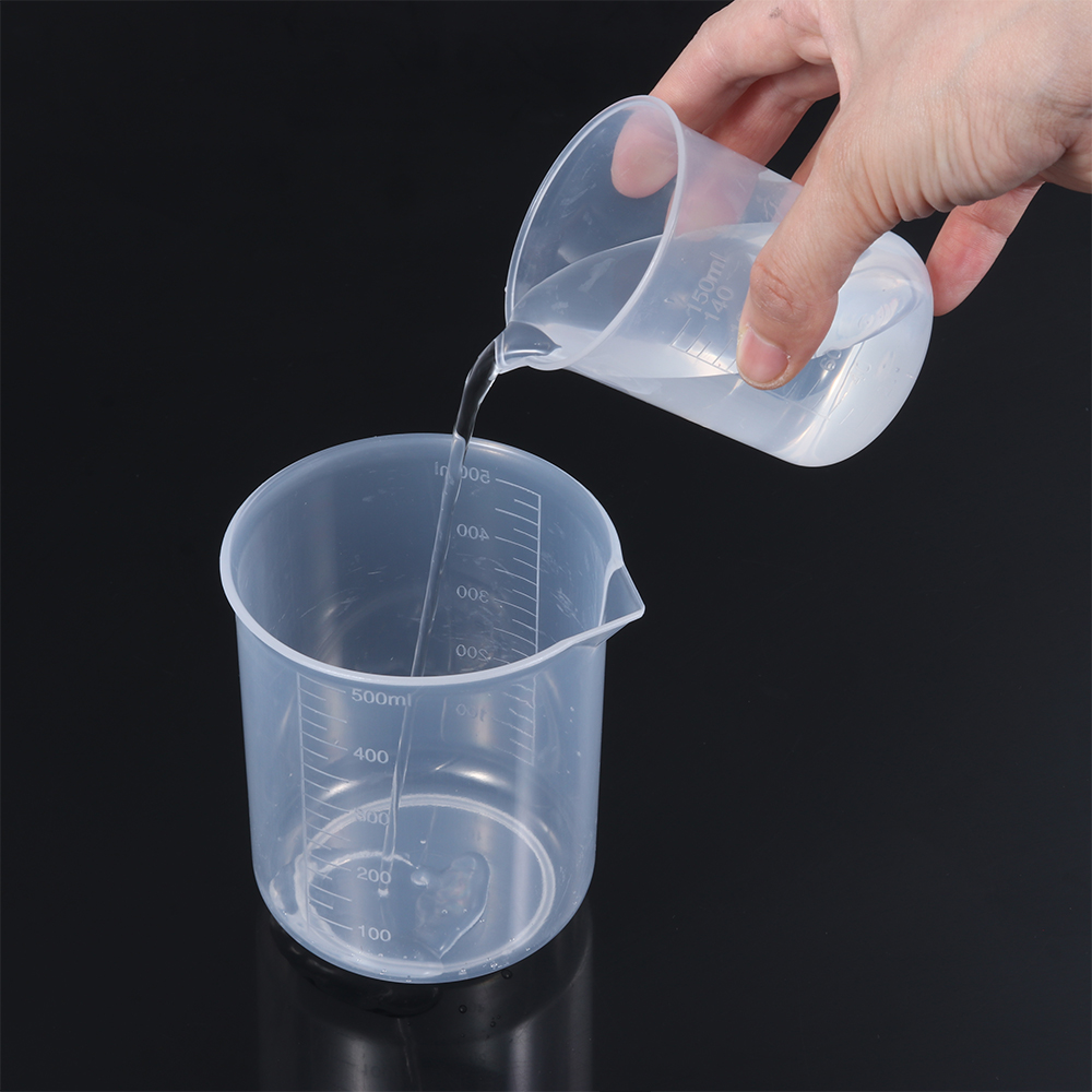Taza medidora de plástico, dispensador de cocina, suministros para hornear, jarra líquida para laboratorio, vaso graduado, 4 tamaños, 1/4 Uds.