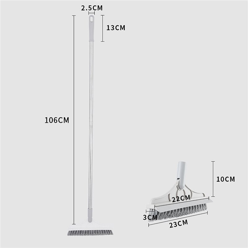 Rotatie V Hoofd Hoek Vloer Borstel Keramische Tegel Vloer Groef Bezem Floor Joint Borstel Multifunctionele Verwijderbare Floor Cleaner tool