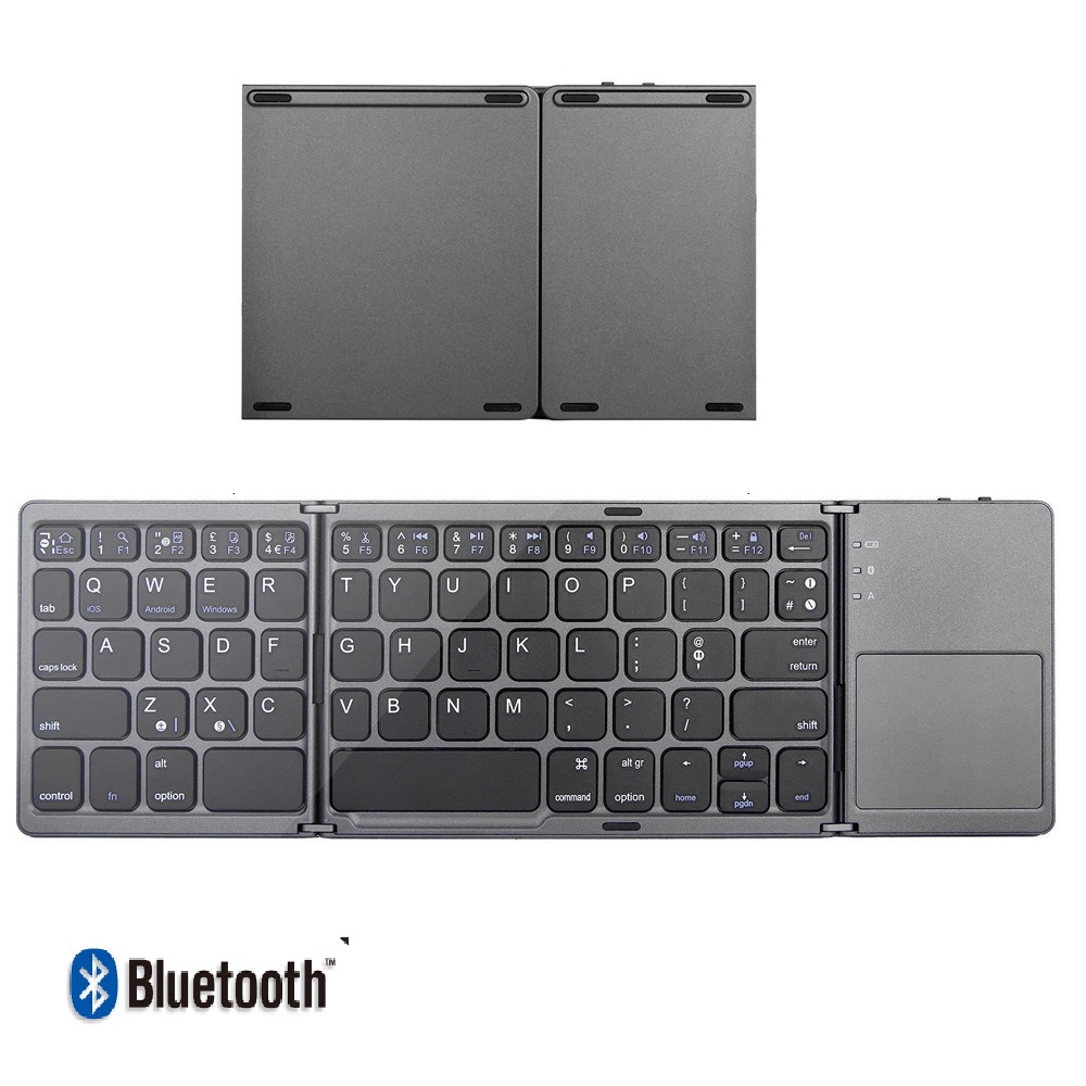 Neue Falten Bluetooth Mini Tastatur Drahtlose Tastatur mit Touchpad für Fenster,Android,ios Tablette Ipad Telefon