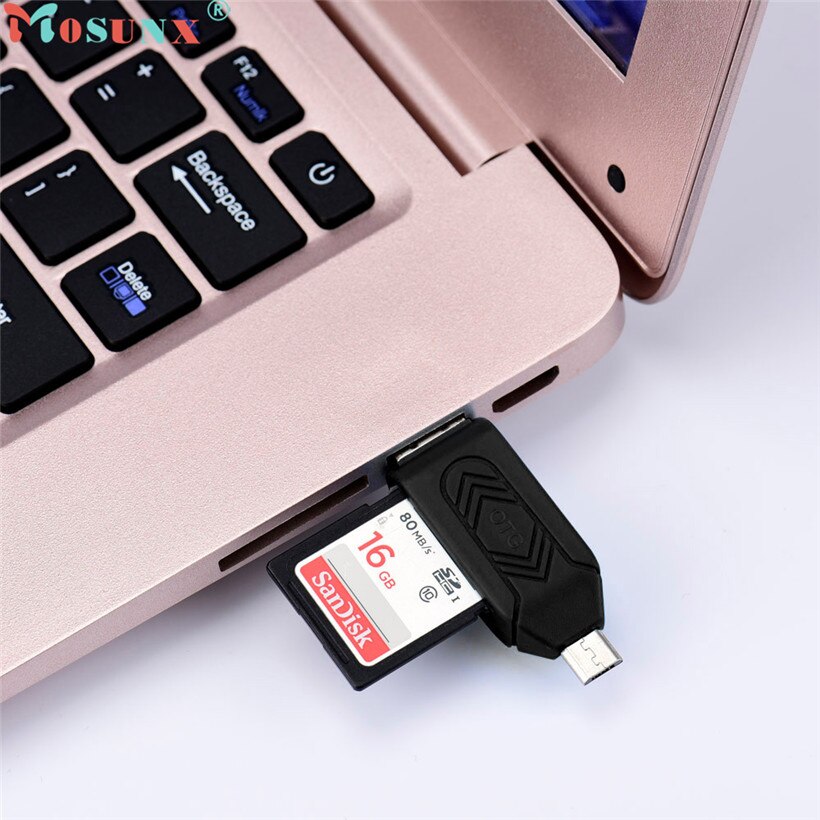 Mosunx Geavanceerde U schijf Top Afdeling en MINI USB 2.0 + OTG Micro SD/SDXC TF Card reader Adapter U Disk 1 PC