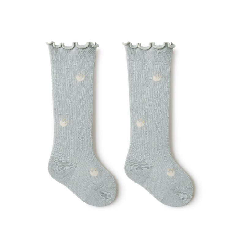 2Pairs 0-3Y spring and summer breathable baby socks combed cotton boys and girls newborn socks