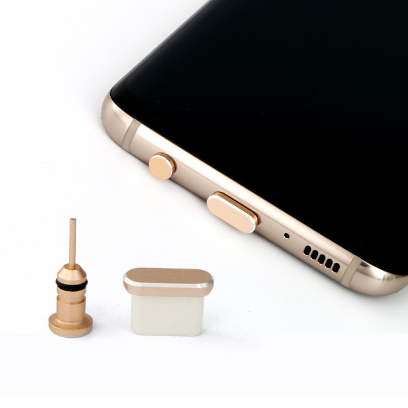 Juego de enchufe de Metal USB C para polvo, conector de puerto tipo C, Conector de auricular auxiliar 3,5 para Huawei P30 P40Lite Redmi Note 9S 8 7, accesorios para móvil