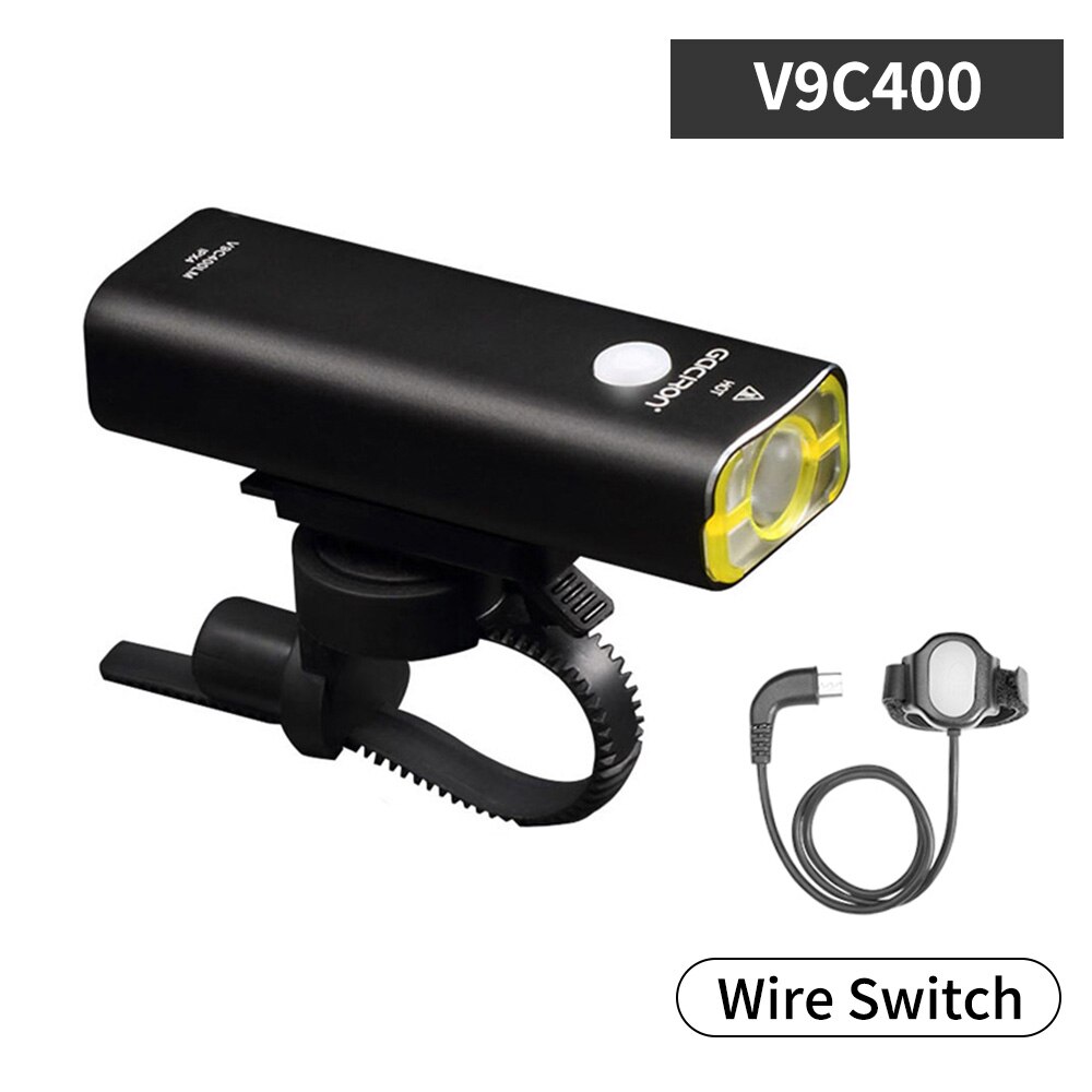 Gaciron cykel strålkastare ficklampa cykel fram lampa ljus ficklampa 400 600 800 lumen led usb uppladdningsbar: V9 c 400 pro