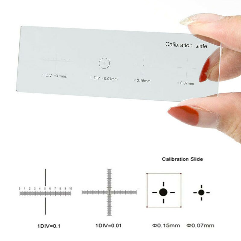 0.01mm Calibrate Microscope Slide Stage Micrometer Calibration with 4 Scales