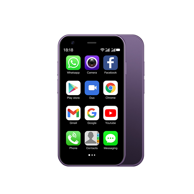 Xs15 mini-smartphones met een klein scherm van 3- inch, ondersteunen positionering, , 3g,  all-netcom, draagbaar voor op reis.: Paars