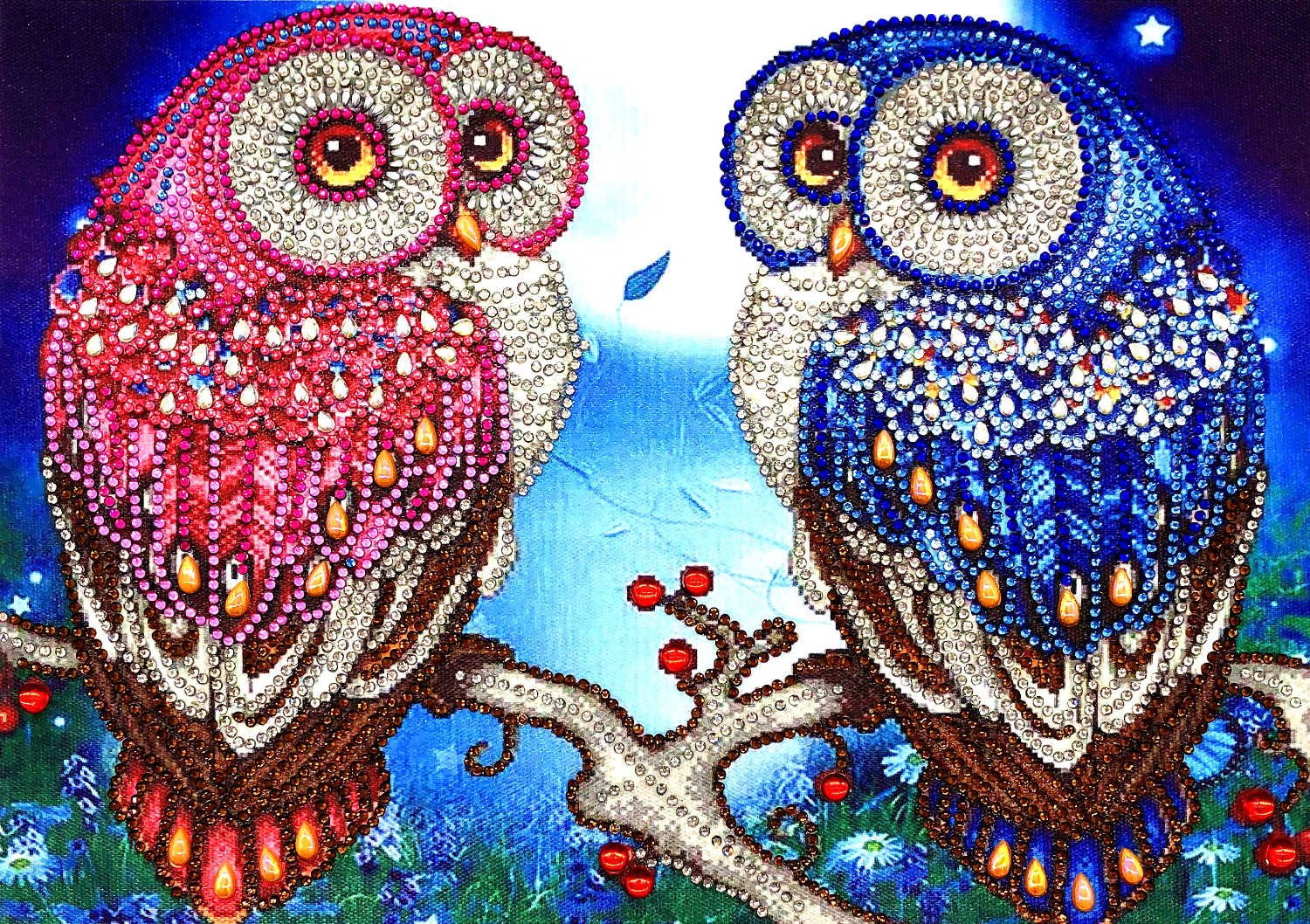 AZQSD spécial forme diamant peinture mosaïque animaux broderies diamant broderie hibou artisanat 24x34cm