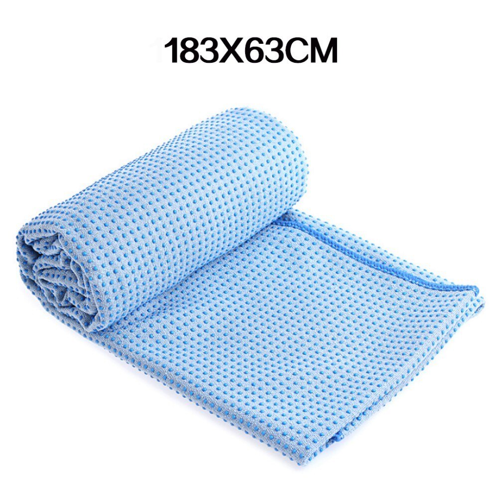 Sport Non Slip Yoga Mat Cover Handdoek Anti Slip Microfiber Deken Voor Fitness Gym Soft Thicken Pvc Oefening Apparatuur: Blauw