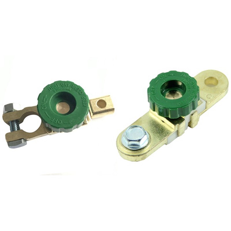 Car Auto Side Post Battery Master Disconnect Cut Off Switch & Copper Battery Terminal Link Switch