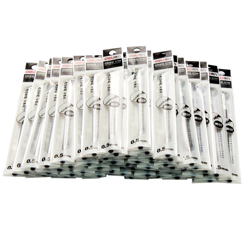 DELI 6904 Pen Refill 50 STKS Gel Pen Refill Korting Pakket Kantoorbenodigdheden China Beroemde 50 STKS