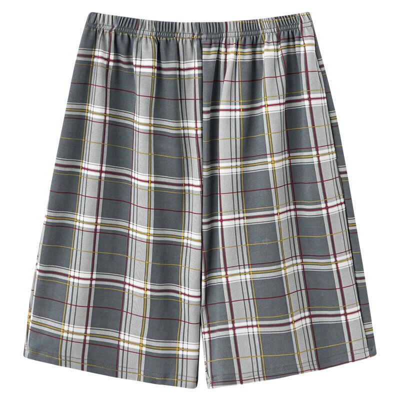 Reine Baumwolle Jungen Männlichen Casual Plaid Hosen Shorts Sport Hosen Pyjamas Schräg Tasche Pyjamas Nachtwäsche Elastische Taille Mann der Marmeladen HDE