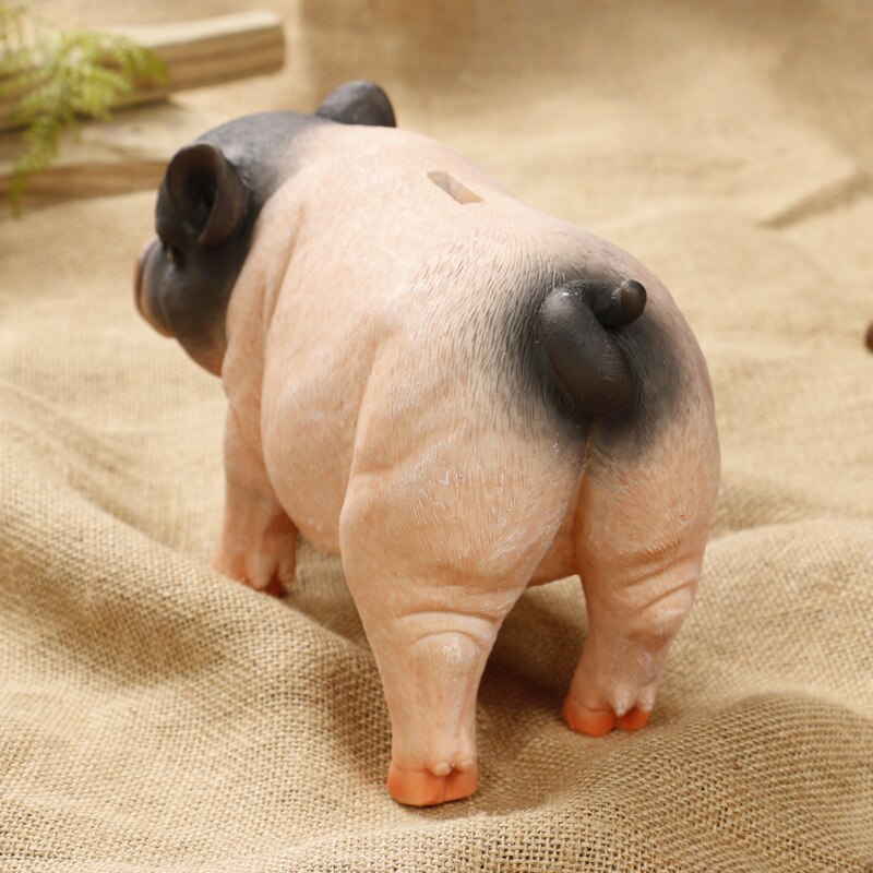 Home decoration super large capacity three color super cute pig piggy bank resin crafts ornaments