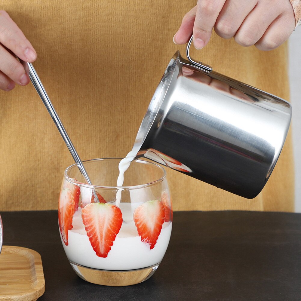 400/800ML Manual Milk Frother Stainless Steel cappuccino Milk Creamer Milk Foam Mesh Coffee Foamer Creamer Kitchen Applicance