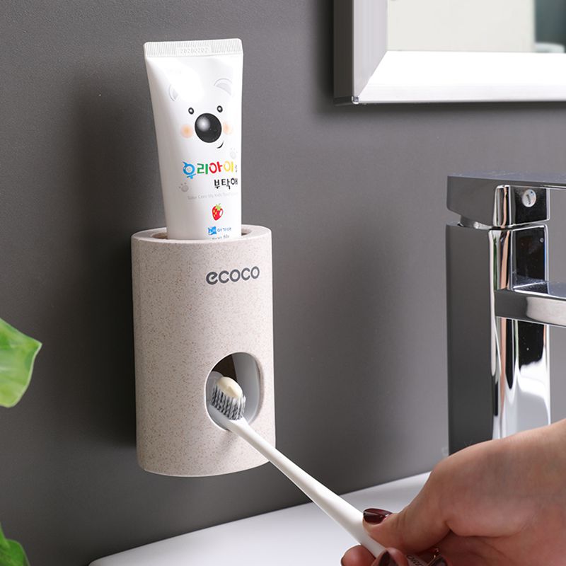 Automatisch knijpende tandpasta dispenser stofdichte tandenborstelhouder wandmontage standaard badkamer accessoires set tandpasta knijpers