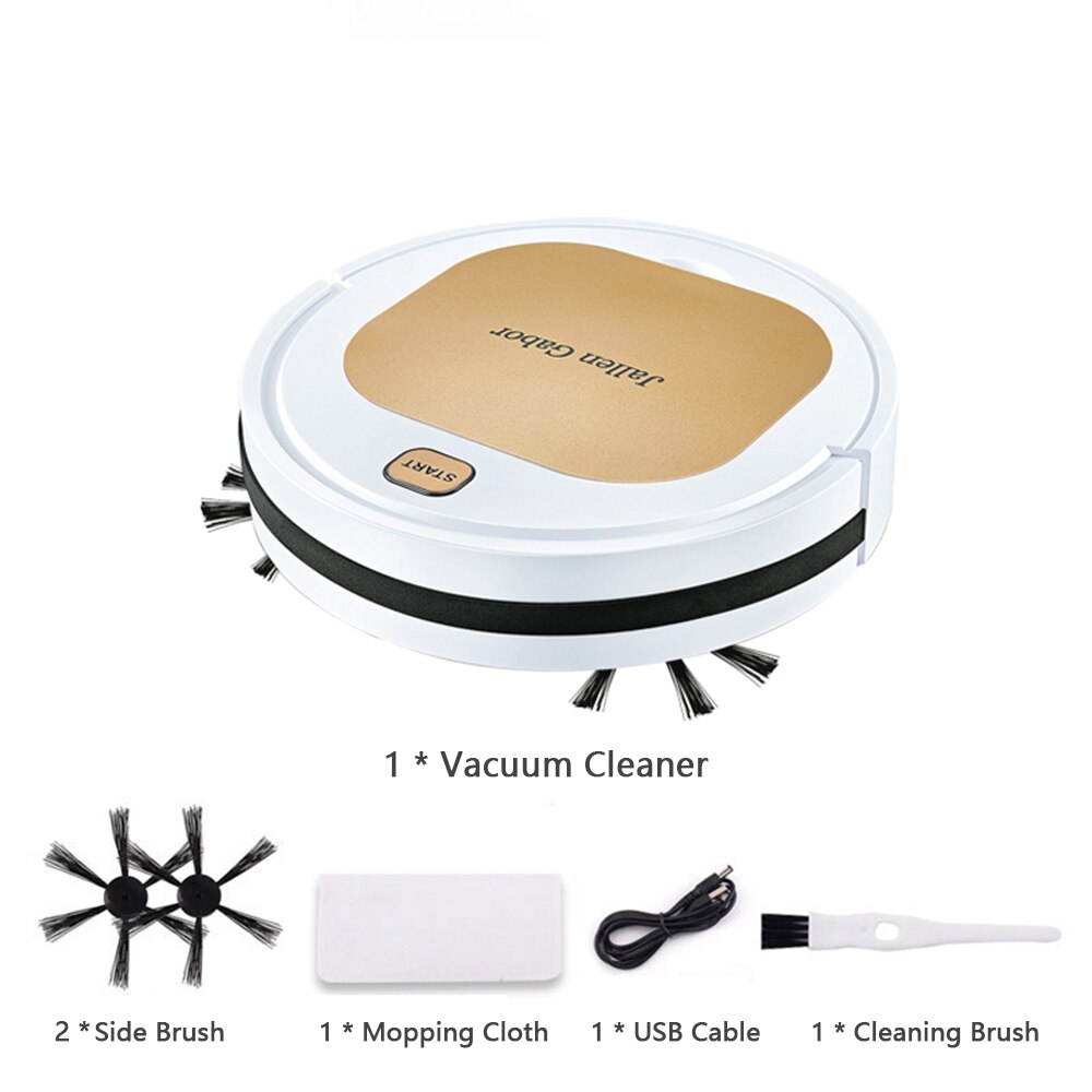 Robot Vacuum Cleaner 3-in-1 Sweeping Vacuuming Robot Automatic Cleaning Anti Sensor Anti-crash Bumper Rechargeable