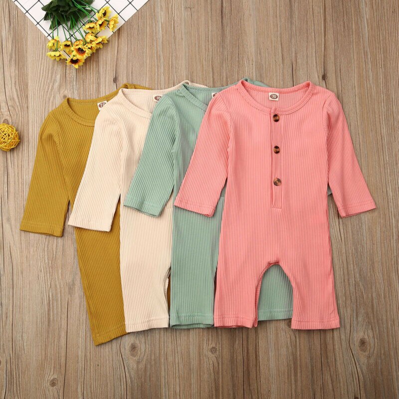 Schattige Baby Meisje Jongen Herfst Kleding Lange Mouw Romper Jumpsuit Outfits