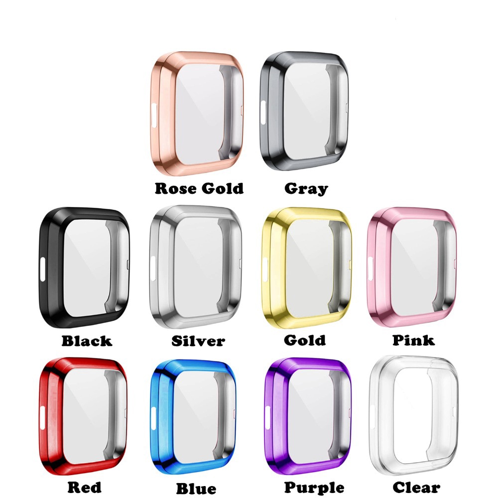 Protector de pantalla para Fitbit Versa1 Versa 2 versa lite todo-Alrededor Ultra delgado suave TPU funda para reloj Protector de parachoques