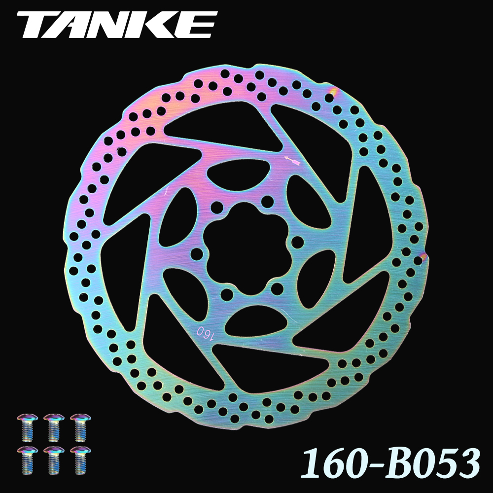 TANKE Bike Disc Brake 140 160 180 203 Rotors With Bolts Hydraulic Brake Road Mountain Bicycle MTB Oil Slick Rotor Bicycle Parts: Light Grey
