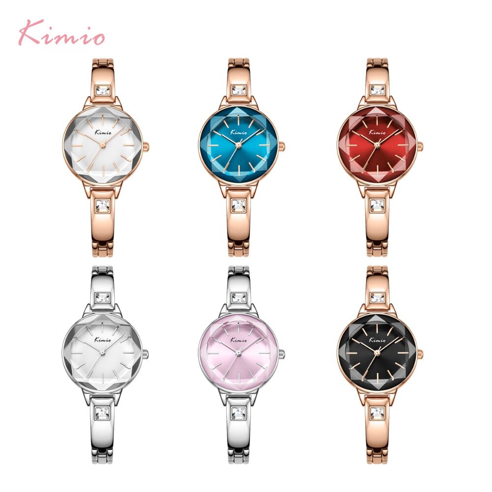 KIMIO Damen Armband Uhren Für Frauen Rot Zifferblatt Uhr Top Luxus Weibliche Armbanduhr Uhr Relogio Feminino