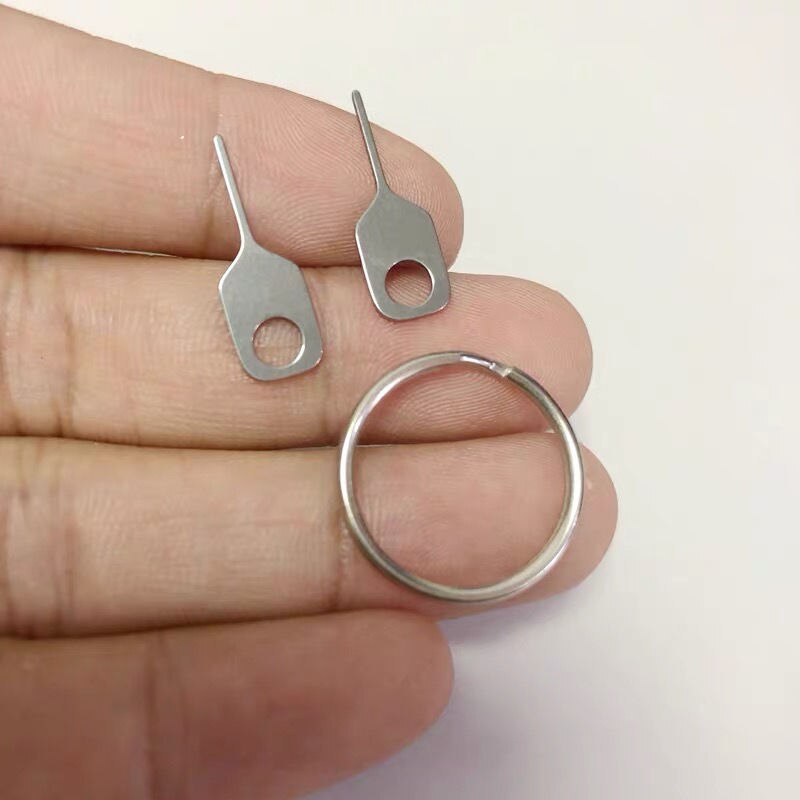 2 Stuks Sim Card Tray Removal Eject Pin Key Tool Roestvrijstalen Naald Voor Iphone Ipad Samsung Voor Huawei Xiaomi