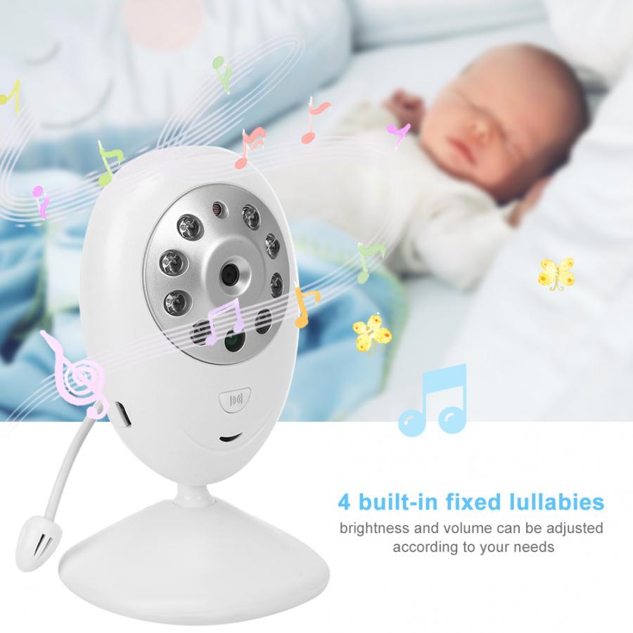 Babyfoon 2.4in draadloze babyfoons 2- weg intercom nachtzicht temperatuurdetector 100-240v babyfoons