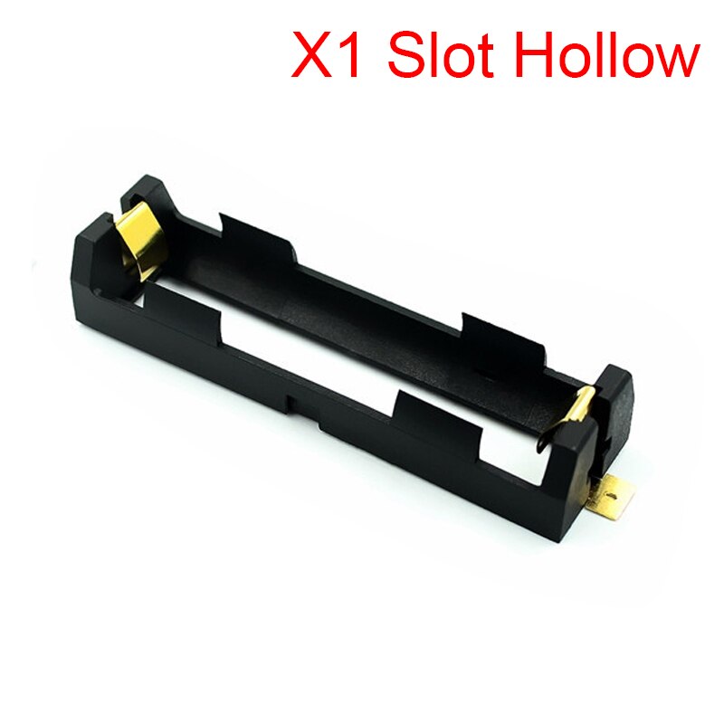 Caixa de armazenamento do suporte da bateria, DIY Power Bank Casos, Recipiente de baterias com Acessório SMT Hard Pin, 1X 2X, 18650, 1 2 Slot: BRANCO