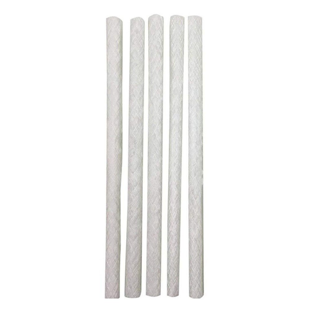 10 stk glasfibervæge olielampe væge vinflaskevæge udendørs glasfibervæge gør-det-selv tilbehør  (1.27 x 25cm,  hvide)
