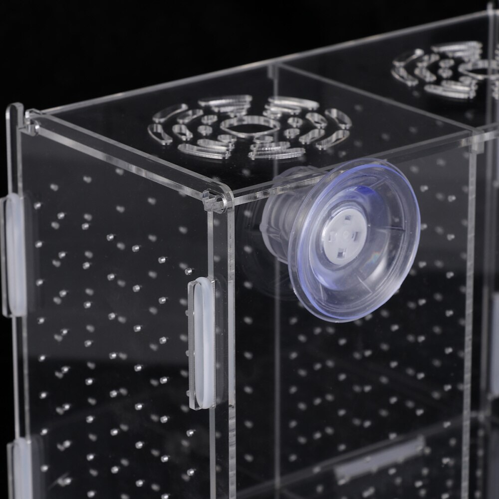 Transparent Fish Tank Breeding Isolation Box Aquarium Incubator Hatching Boxes Multifunctional Acrylic Fish Tank Holder(Suction