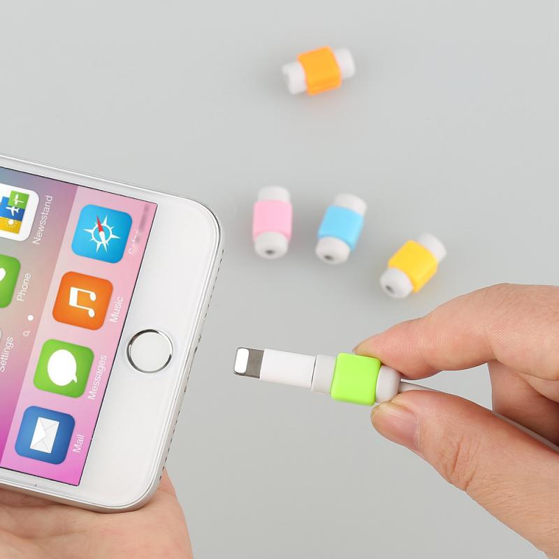 1 sztuk zabezpieczenie kabla linia danych kolory przewód ochraniacz futerał ochronny długi rozmiar oplot na kable pokrywa dla iPhone kabel robić ładowania usb