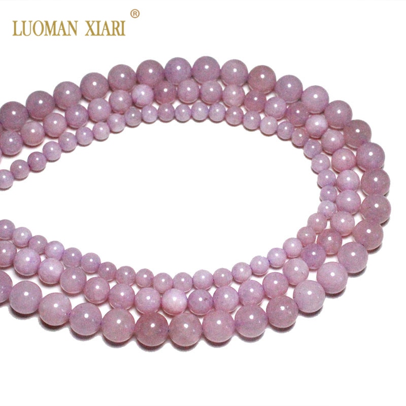 Fijne Aaa Natuurlijke Kunzite Ronde Natuurlijke Edelsteen Kralen Voor Sieraden Maken Diy Armband Ketting 6/8/10 Mm Strand 15''