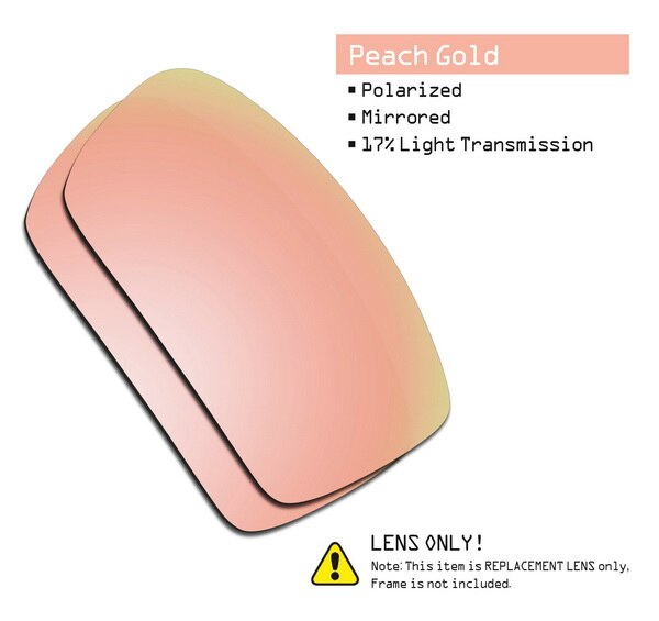 SmartVLT Polarized Replacement Lenses for Oakley Gascan Sunglasses - Multiple Options: Peach Gold