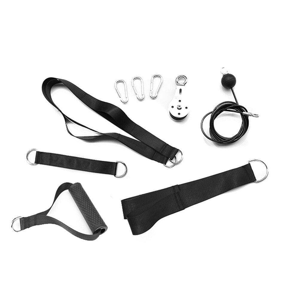 Kuntoilu diy talja kaapeli kone käsi hauis triceps blaster käsi voimaharjoittelu kuntosali harjoitusvarusteet karabiini teräs hihnapyörä