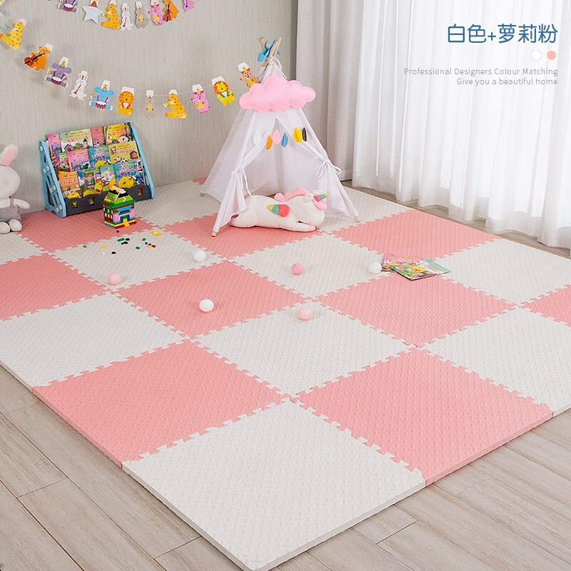 Alfombra de juego de rompecabezas para bebé, tapete de espuma EVA de 30x30x1cm, tatami para habitación de niños, tapetes de juegos para bebés, tienda de juegos: 16pcs / Color 7