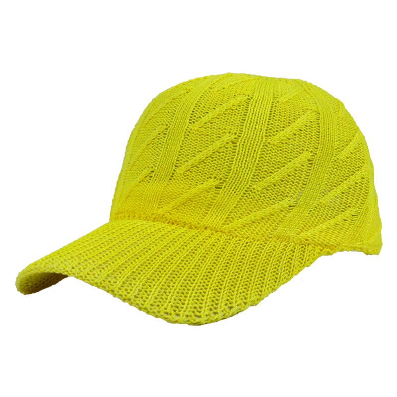 Boné de beisebol unisex verão malha simples primavera e outono casual boné moda leve chapéu selvagem: Yellow