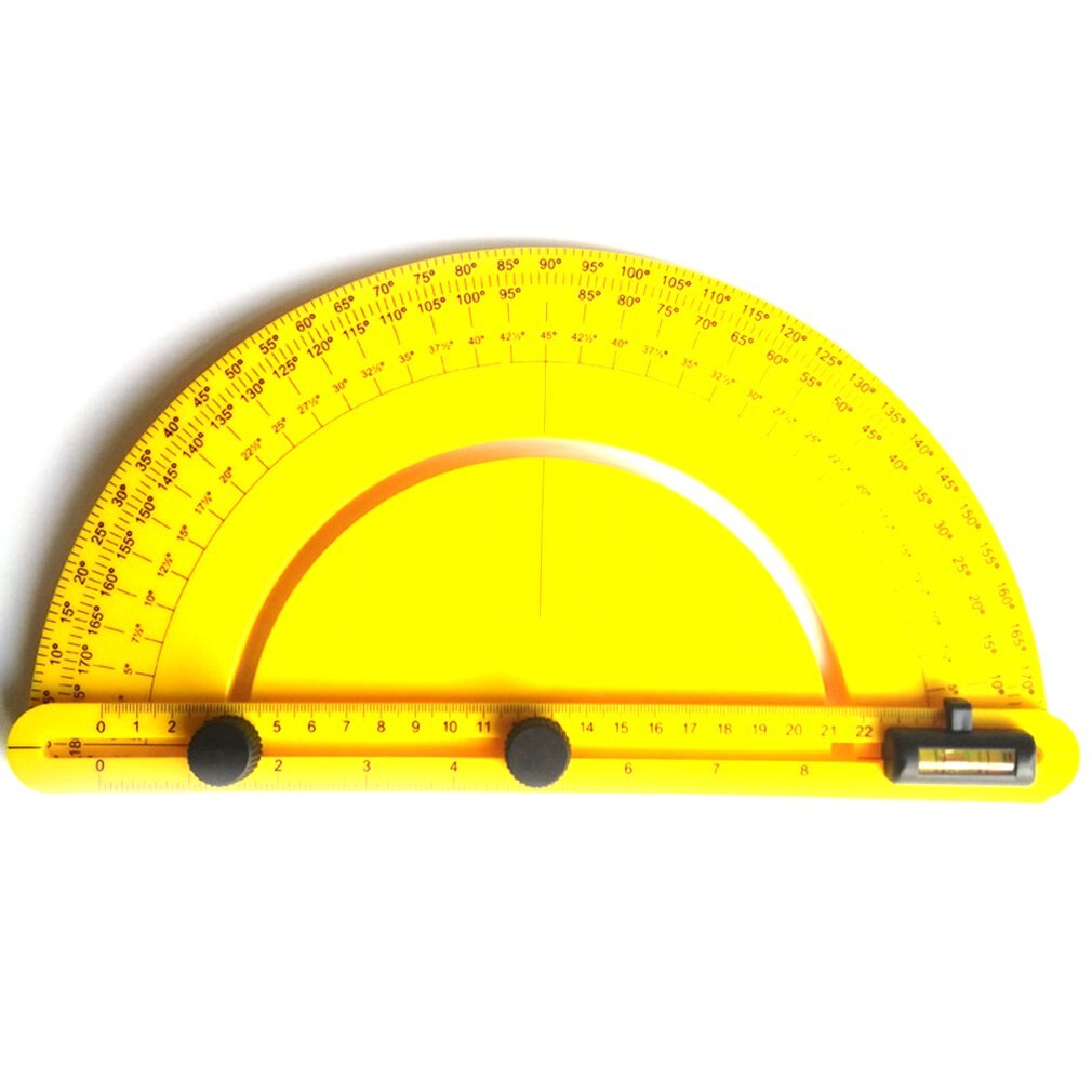 Multi Angle Ruler Finder Plastic 180 Degree Protractor For Builder Carpenter Craftsman And Engineer Large Size