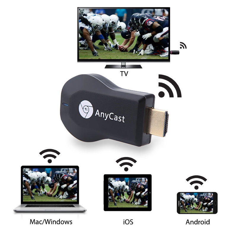 Anycast M2 Plus TV Stick Wifi Display Receiver Dongle For DLNA Miracast Airplay Airmirror Mirascreen Mirroring Screen HDMI 1080