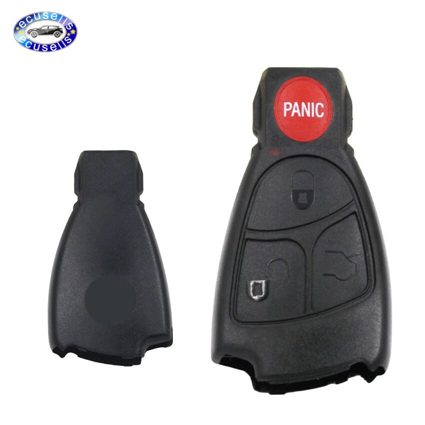 Chave inteligente com botão 3 + 1/4 para mercedes benz c350, benz gl450, benz e320, capa em branco para controle remoto, sem a placa de plástico