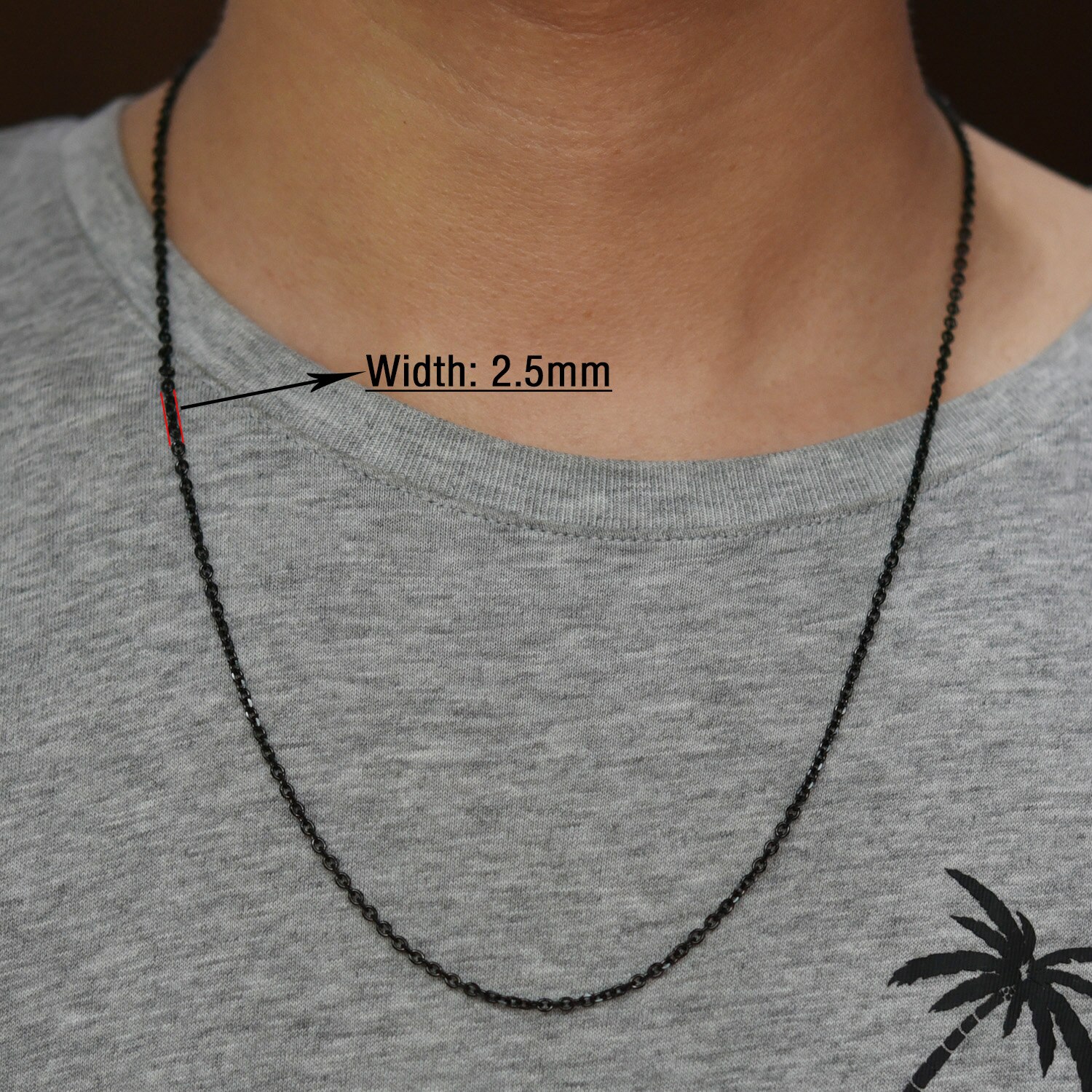 Colar rolo de corrente o de corte de aço inoxidável para homens mulheres cor preta banhado cabo link gargantilha de metal acessórios de joias presente: Outros / Cor dourada amarelo claro