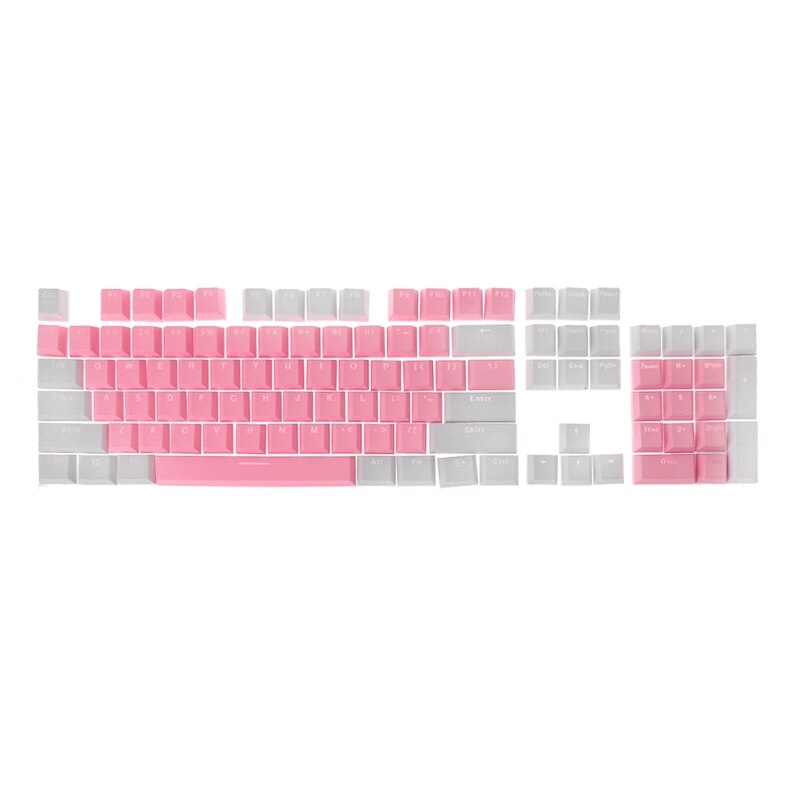 Translucent Double Shot PBT Keycaps - 104 Keys - Backlit for Cherry MX Mechanical Keyboard Switches: Pink