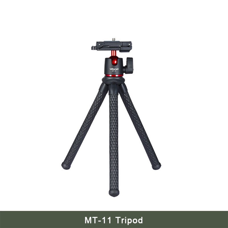 Ulanzi-trípode pulpo Flexible de viaje para teléfono inteligente, MT-11, DSLR, SLR, Vlog, cámara, iPhone, Huawei, portátil, 2 en 1: Plateado