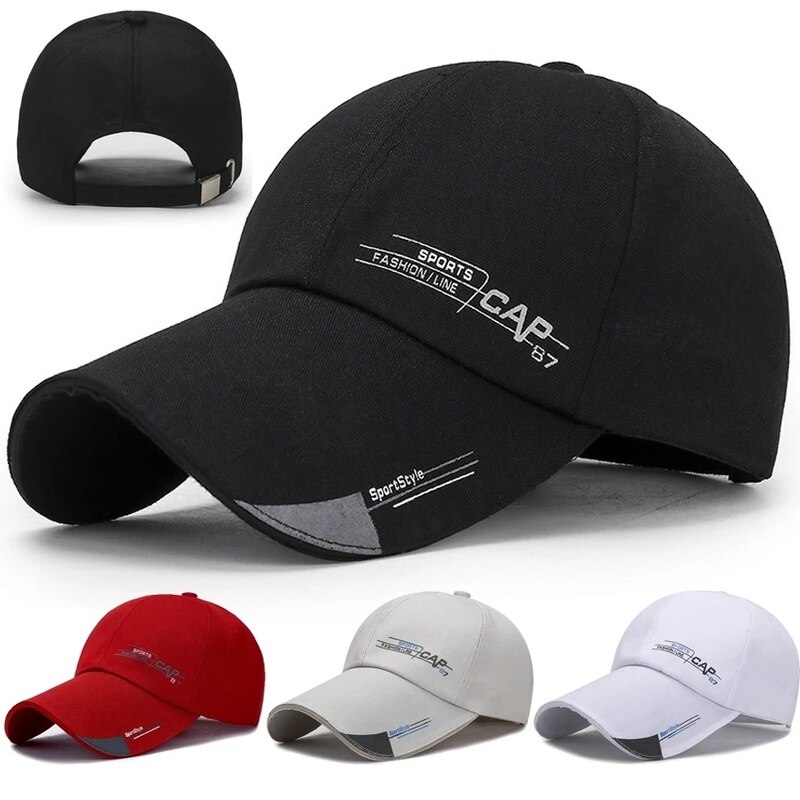 Sneldrogende Sport Baseball Cap Zonnebrandcrème Gebogen Zonnehoed Effen Kleur Mode Verstelbare Hoed Vrouwen Mannen Outdoor Straat Hip-Hop Hoed
