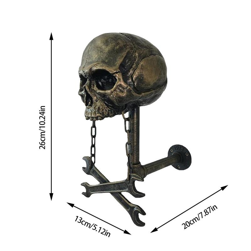 Motorcycle Helmet Rack Helmet Holder Skull With Beard-Helmet Rack Wall Mount Helmet Display Stand Luggage Hook Jacket Hanger