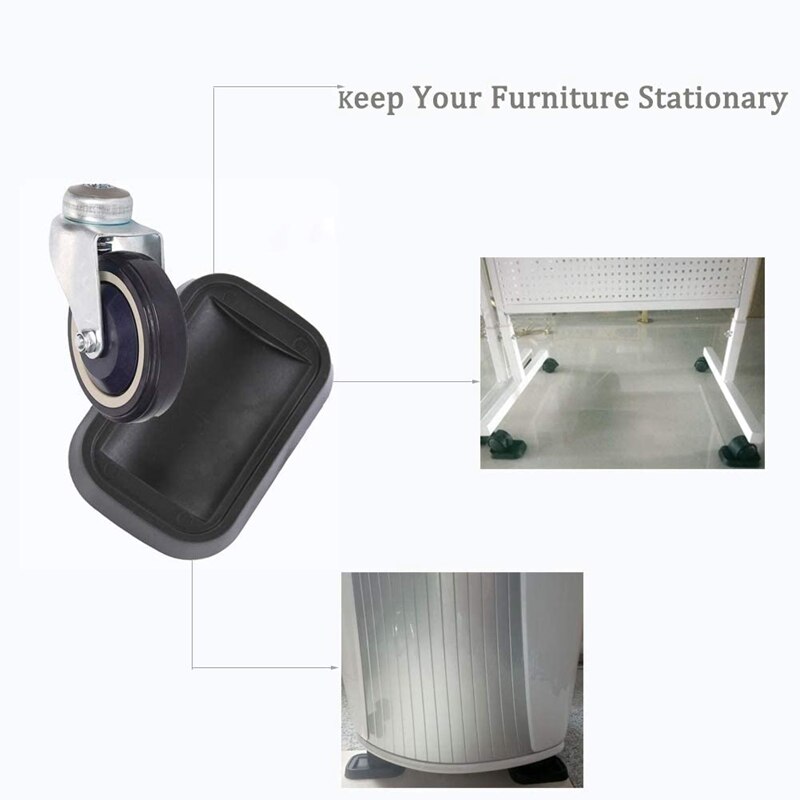 Bed Stopper &amp; Furniture Stopper Caster Cups Fits to All Wheels of Furniture,Sofas,Beds,Chairs Prevents Scratches 6Pcs