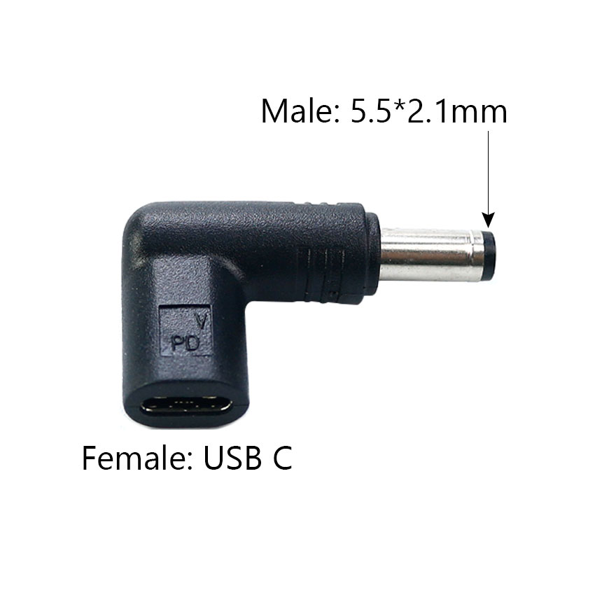 Usb C Pd Naar Dc Power Connector Universal 12V 15V 19.5V Type C Naar Dc Jack Plug Opladen Adapter Converter Voor Tablet Router: Ivoor / 3P