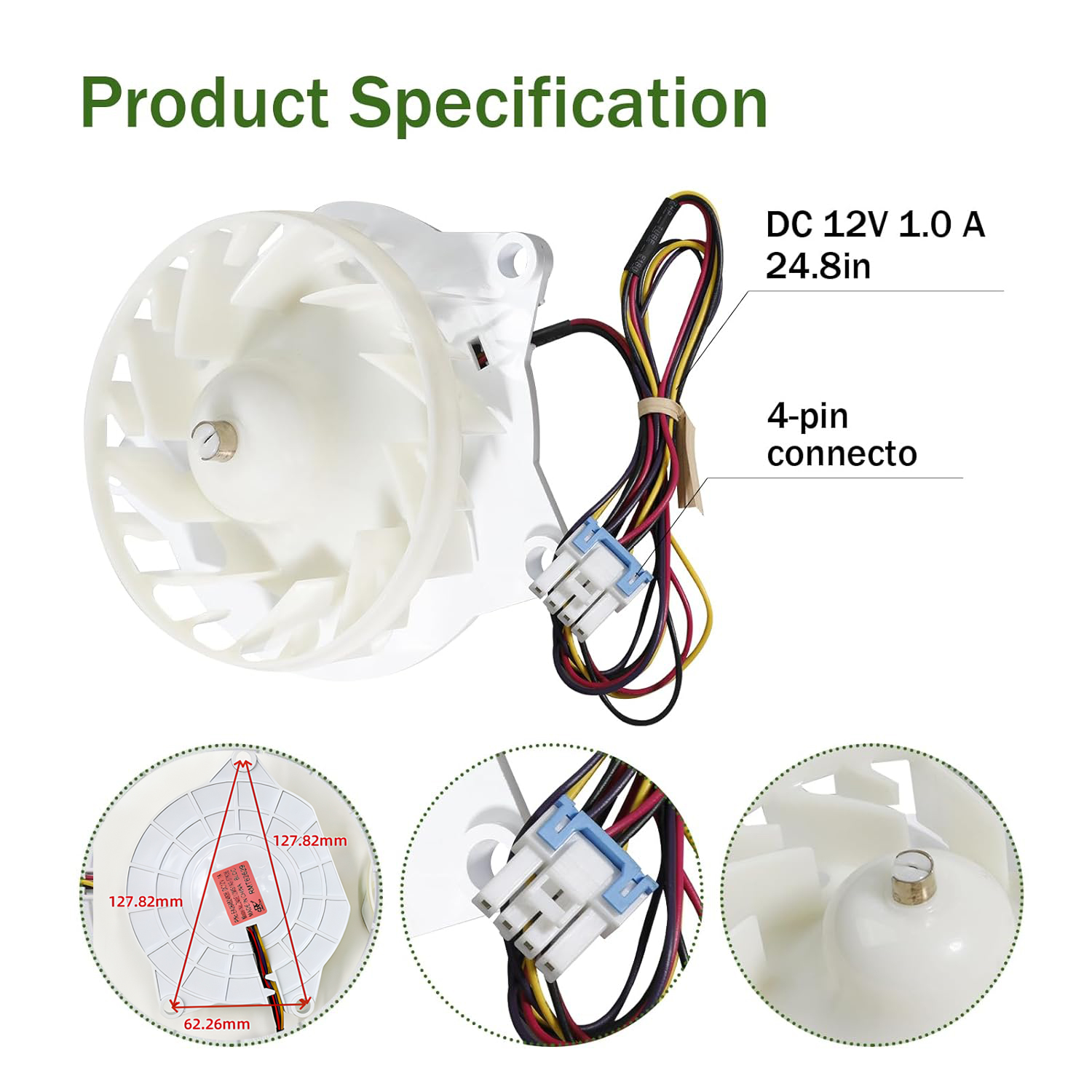 EAU 64824806 EAU 63503706 BLDC refrigerador evaporador ventilador Motor 12V 1A DC refrigerador ventilador Motor parte Z40E12MS1A0-57K06 RMT62629